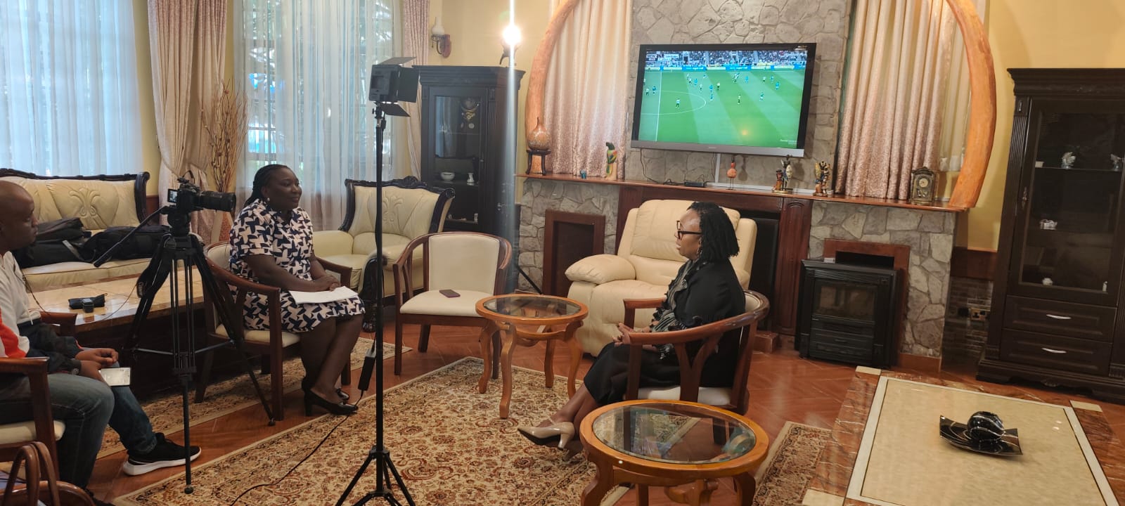 Legacy interview session captured on camera in a private residence
